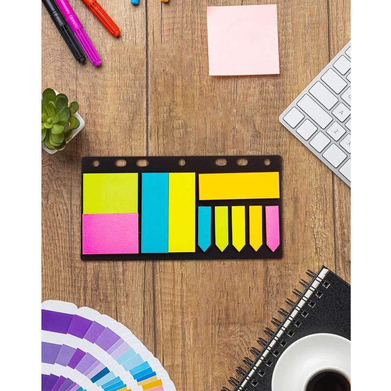 Desk Tech Sticky Notes and Tabs, 10 Pads, 25 Sheets/Pad