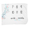 Flannel Baby Monthly Milestone Blanket Infant Growth Memory Blanket Photography