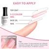 RARJSM Esmalte De Uñas En Gel Rosa Translúcido, Secado Con