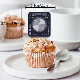 18pcs Glitter Computer Headphones Disc CD Mobile Phone Dessert Cupcake Topper 80s 90s Intelligence Theme Decorations Boy Girl Happy Birthday Decor Supplies