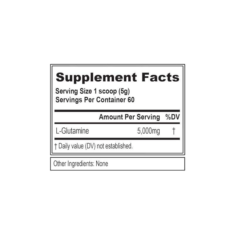 Evlution Nutrition Glutamine 5000 5 Grams of Pure Glutamine in