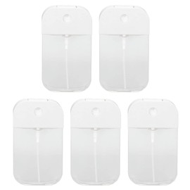 Contenedor de Soporte para Quitaesmalte de Uñas de 5 Uds, Botellas de Viaje Vacías Transparentes Recargables Portátiles de 1,7 Oz/50ml para Esmalte de Uñas Y Desmaquillador