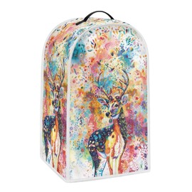 PJHEQOXE Deer Pattern Blender Dust Cover,Watercolor Fingerprint Protection Cover for Juicers or Coffee Maker,Home Kitchen Appliance Cover for Stain Dust Resistant Supplies