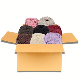 Craft County DIY Crochet, Knitting, and Macramé Cotton Rope – for Handmade Decorations - 50 M Lengths (Tan, 4 mm)