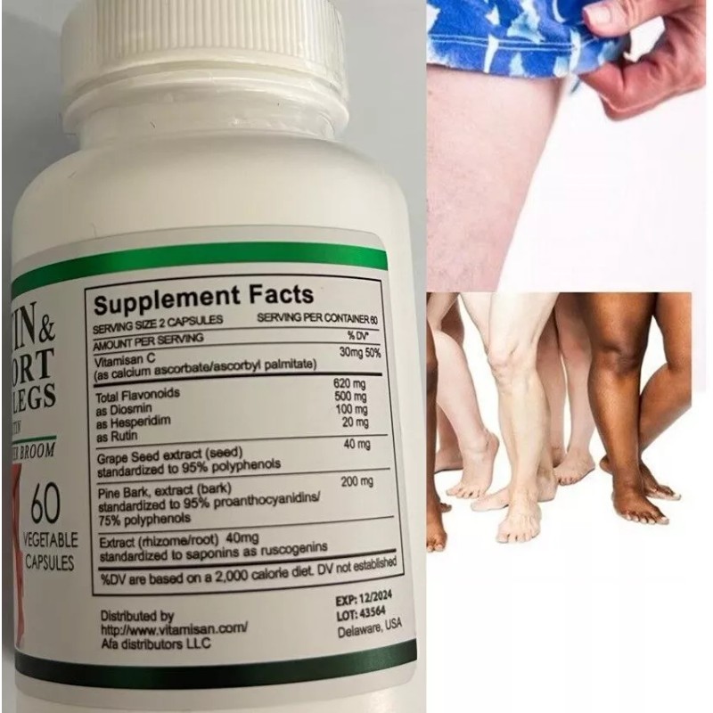 Leg vein varicose leg circulation supplement spider vein support 60