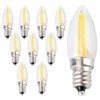 10Pcs E12 Long Filament Small LED Light Bulbs Dimmable Lamp