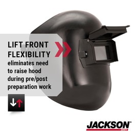 Jackson Safety PL 280 Pipeliner Welding Hood - Flip Front Welding Helmet - Shade 10, ANSI Z87.1 (Multiple Headgear Styles and Colors)