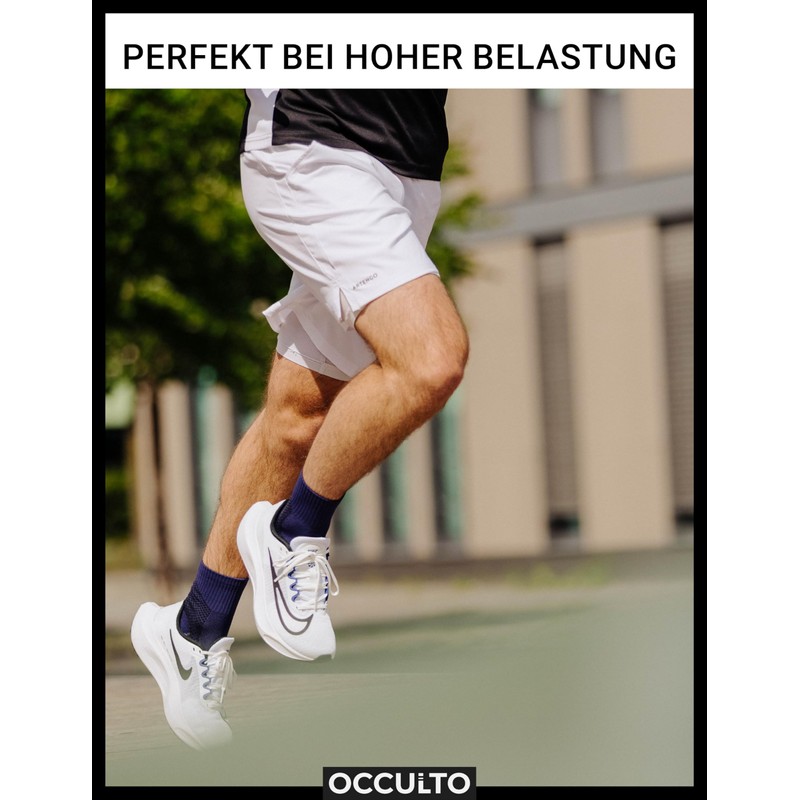 Occulto Men's Heel Spur Sports Compression Socks 2 Pack (Model:
