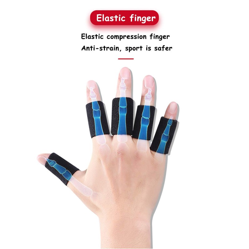 ONTYZZ Finger Support 10 Pcs Sport Finger Protectors Stretchable Finger