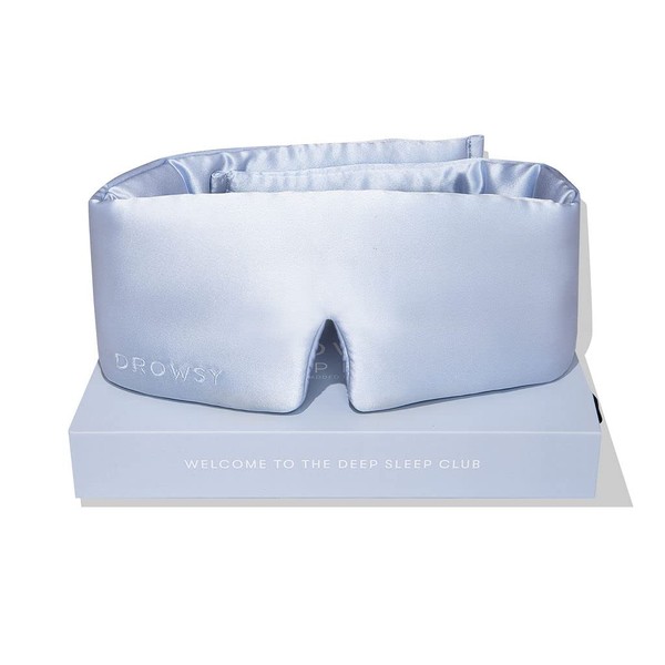 DROWSY Silk Sleep Mask - A padded silk cocoon that hugs the face for luxurious sleep in complete darkness. (Moonlight Shadow)