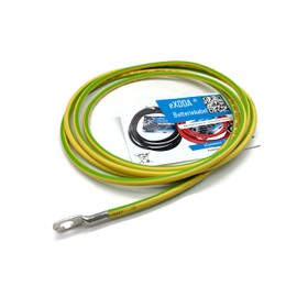 eXODA Earth Cable 3 m Ground Cable 16 mm² Green/Yellow Earth Conductor Cable Lugs M8 + M10