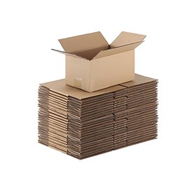 CRUGLA Shipping Corrugated Boxes Mailers 7x5x4 inch, Kraft Cardboards Boxes Packs of 25