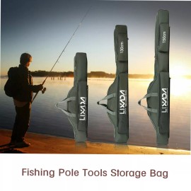 Lixada Portable Fishing Bag Foldable Fishing Pole Bag Fishing Rod Carrier I4O1 - 150cm, Black