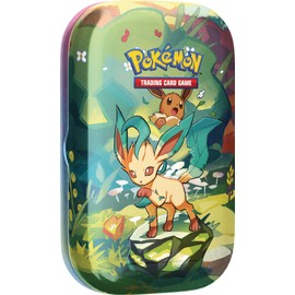 Pokémon TCG: Scarlet & Violet—Prismatic Evolutions Mini Tin – Leafeon (2 Booster Packs & 1 Coin)