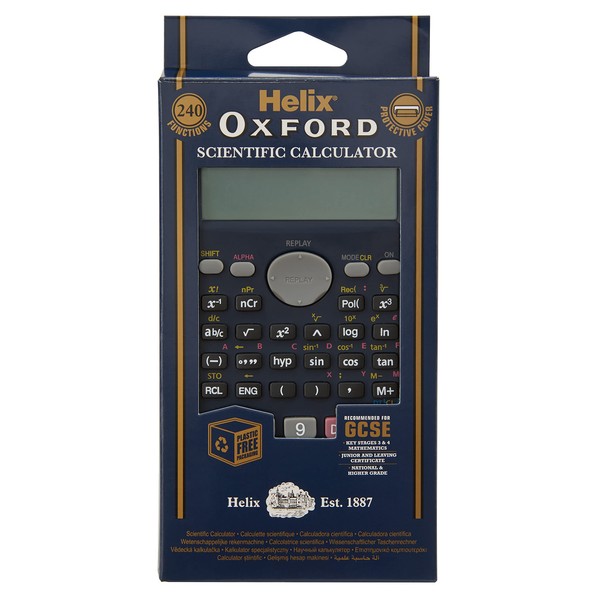 Helix RC2072 Oxford Scientific Calculator,Black,22 x 14 x 2.2 cm