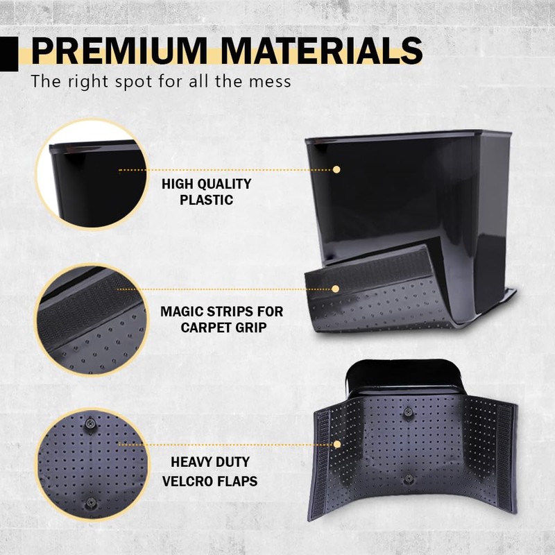 HAUSSIMPLE Car Trash Can 1.4 Gallon with Stability Flap &