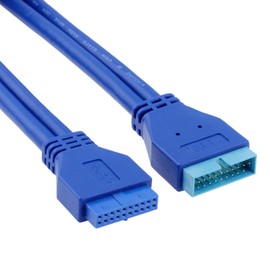 IYUANEPRO USB 3.0 Header Extension Cable, USB3.0 19-Pin/20-Pin Male to Female Internal Extender Adapter, 0.65 Feet