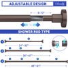 SUNALLY Shower Curtain Rods 32 to 61 Inch, Shower Tension