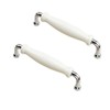 2 Pieces Cabinet Handles Ceramic Zinc Alloy Cabinet Handles Kitchen