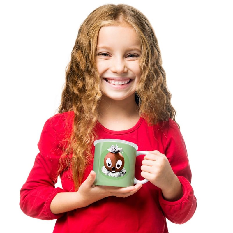 Trötsch Unser Sandmännchen Emailletasse Pittiplatsch: Kaffeetasse Teetasse Geschenkidee Geschenk Tasse