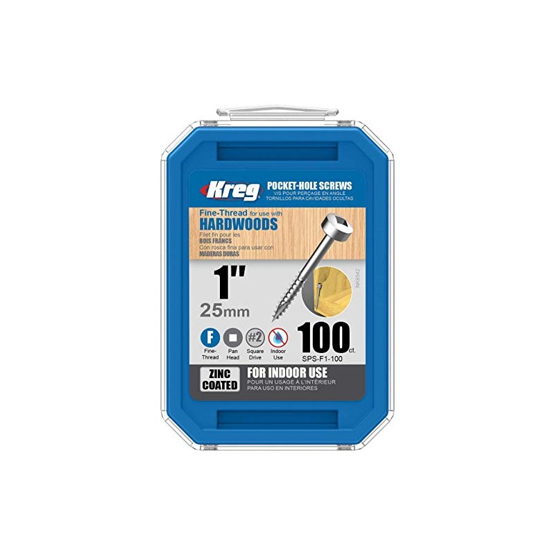 Kreg - Pack of 100 Galvanised Screws - 6 x