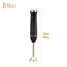 Primero Basics Hand Blender, Multi-Speed Immersion Stick, 300W Handheld Food Mixer, Portable Mini Mixer for Smoothies, Baby Food, Protein Shakes, Sauces, Drinks, Compact Kitchen Appliance - Black