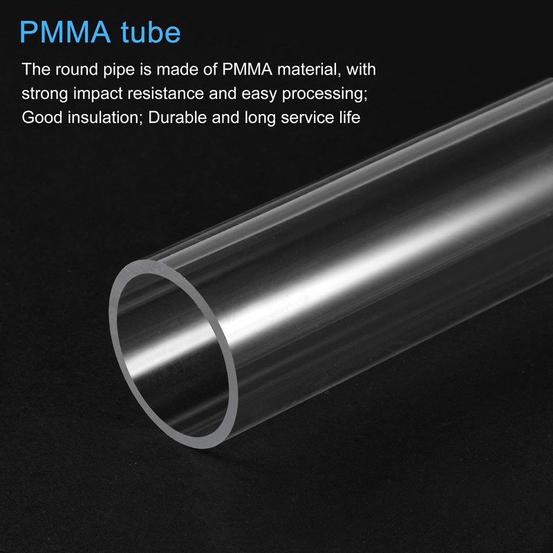 sourcing map PVC transparent tube, inner diameter 31 mm, diameter