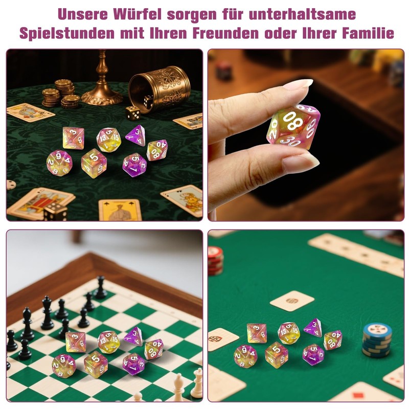 QUTHZZHY D&D D20 D12 D10 D8 D6 D4 - Set