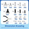 Glarks 85pcs #3#5#8 Zip Repair Kits Includes Metal Zipper U