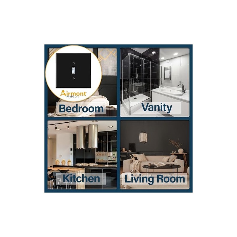 Jumbo 2-Gang Toggle Switch Plate Cover – Oversized 5.5"x5.5" Centered