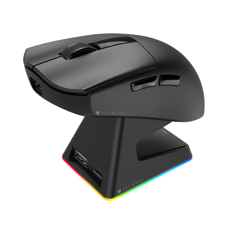 TECWARE EX1 Gaming Mouse, 26k Wireless Mouse, OLED Display, RGB