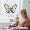 KUNDGLA Butterfly Suncatcher Grandma Stained Glass Sun Catcher for Windows