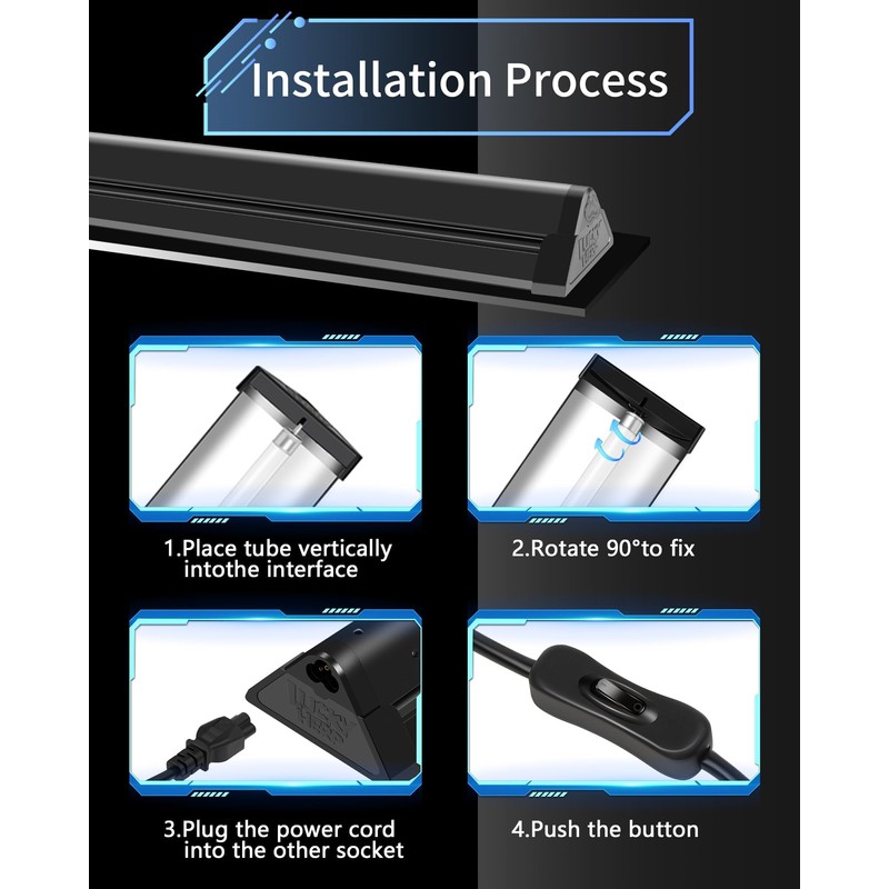 LUCKY HERP T5 Reptile Light Waterproof and Dustproof Accessories (Please