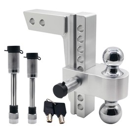 V VELAMEIS Adjustable Trailer Hitch for 2-Inch Receiver-Heavy Duty Aluminum Tow Hitches with (8-Inch Drop/Rise) for for Heavy Trucks 12,500 LBS - Adopt Anti-Oxidation Technology 04