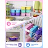 5 Pcs Bento Snack Containers, Reusable 4 Compartment Divided Food