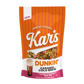 Kar’s Nuts Dunkin’ Caramel Cold Brew Mixed Nuts – Sweet Candy-Coated Nuts Mix, 20oz Resealable Pouch (Pack of 6) – Trail Mix Sweet Snacks for Adults & Kids
