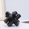 Black Knot Decor Kink Knacks for Shelves, Black Geometric Sculpture,