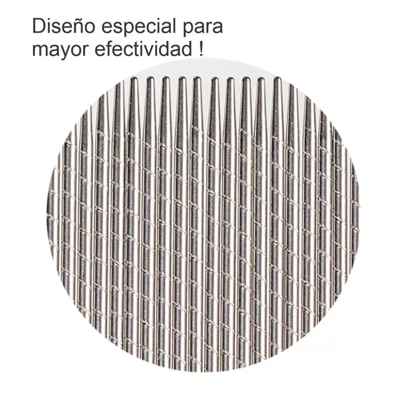 Increible Peine Caspero Caspa Metal Piojos Liendres Acero Y Lupa