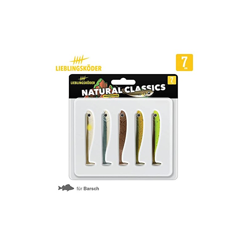 Lieblingsköder Rubber Fish 7 cm – 5 Fishing Lures, Colour