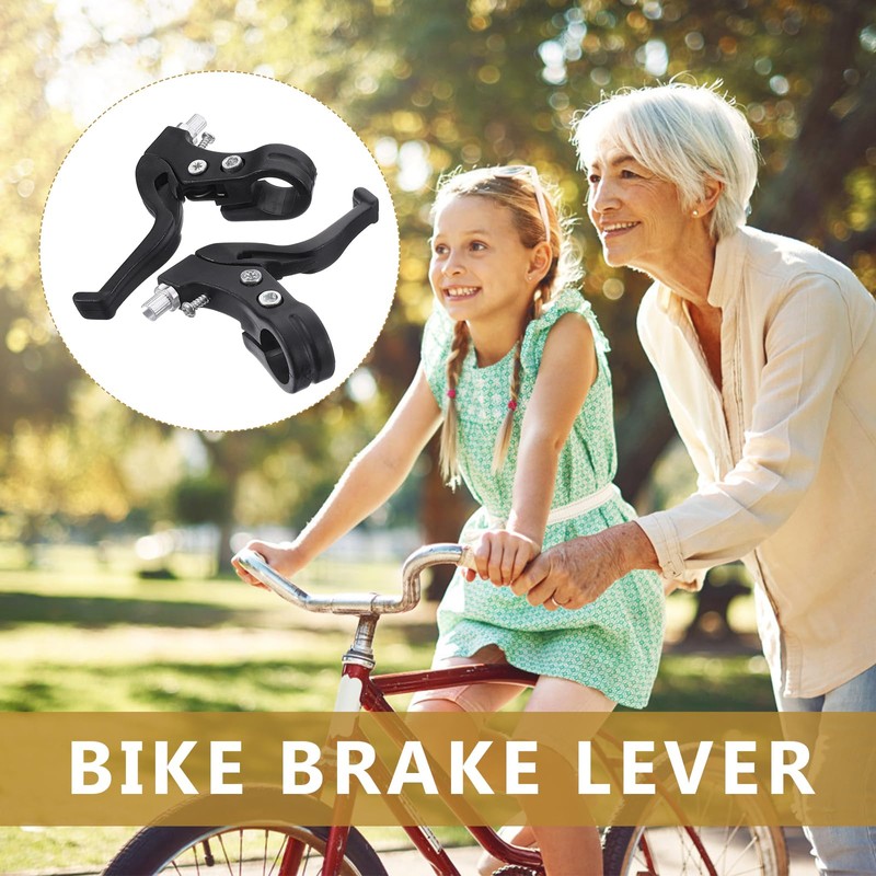 1 Pair Bicycle Brake Levers Handle, Universal 2-2.3cm Handlebar Bike