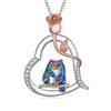 SELKAT Owl Necklace Sterling Silver Owl Pendant Necklaces Mother and