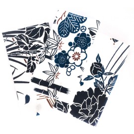 Goat Sei Printed Hand Towel, Double-Sided Medium Pattern Printed Tenugui, Set of 3 (Iris, Peony, Shochikubumi Plum) Dance, Japanese Dance, Made in Japan, Seasonal, Plants, Flowers