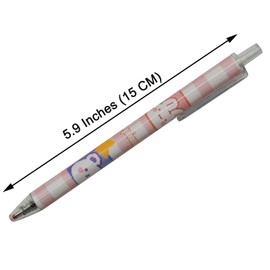 Maydahui 12PCS Cartoon Bear Rabbit Gel Pen Retractable Printing Animal Pens Black Ink for Students Stationery Office