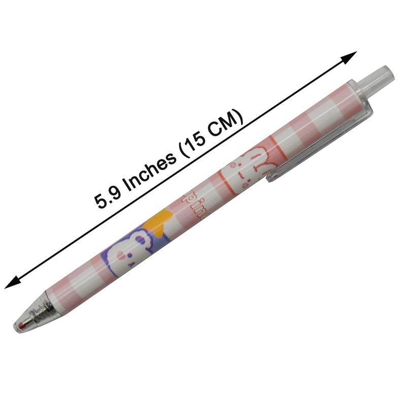 Maydahui 12PCS Cartoon Bear Rabbit Gel Pen Retractable Printing Animal
