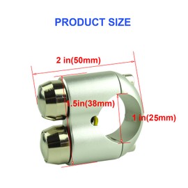 2 Buttons Aluminum Motorcycle Handlebar Switch Turn Signal Horn Headlight Starter Power Control for 1 Inch or 7/8 inch Handlebar Bobber Cafe Racer Chopper (Silver, Fit 1 inch Handlebar)