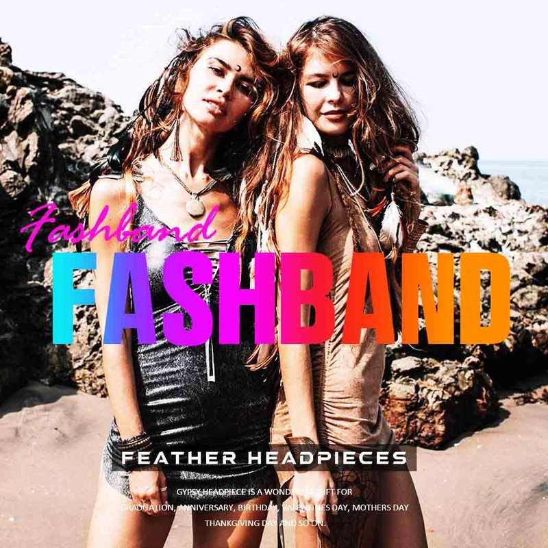 Fashband Indian Feather Headband Boho Tassel Hippie Tribal Headpiece Festival