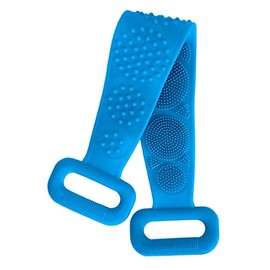 Silicone Back Scrubber Belt For Shower Exfoliating Foaming Body Wash Strap Brush Bristles Massage Dots with Adhesive