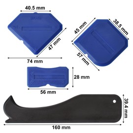 4 Pieces Silicone Caulking Tools Set Sealant Finishing Tool Grout Scraper for Silicone Sealant Grout Finishing Sealing
