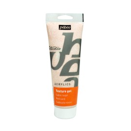 Pebeo - Studio Acrylics 250 ML Red Sand Texture Gel - Red Sand Texture Paste - 250 ml