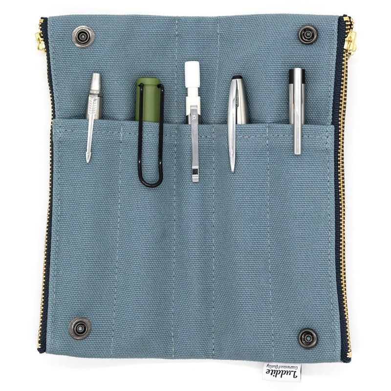 Luddite Garment Bag, Radite Bendy Pen Case, Blue Gray